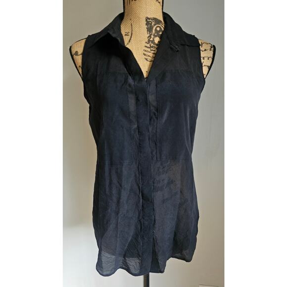 Theory Tops - Theory Button Down Shirt , Sheer, Collared, Womens Sz M, Excellent cond